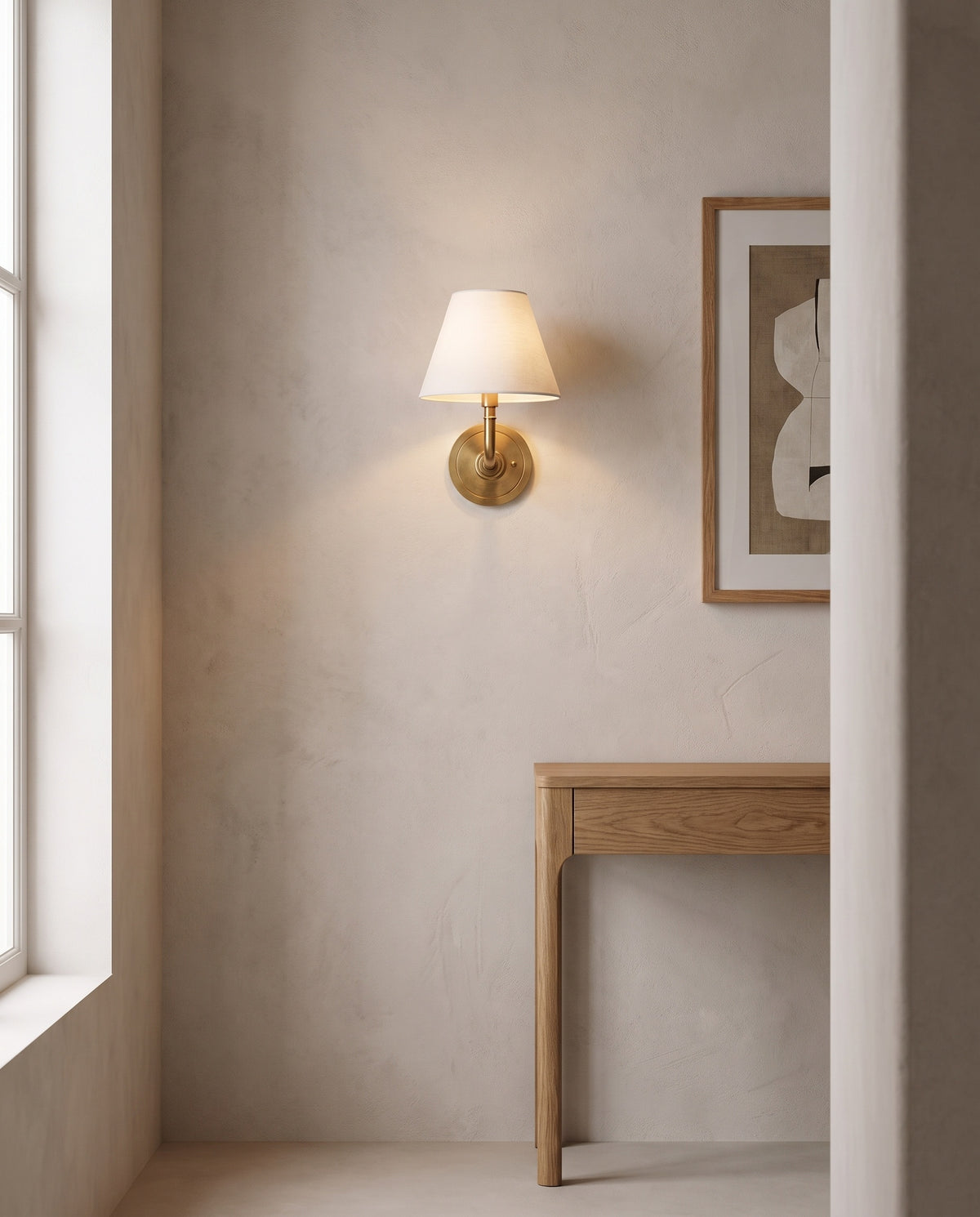 Applique murale en acier laiton vieilli 20x29cm Signature No.1 - Hudson Valley Lighting en situation