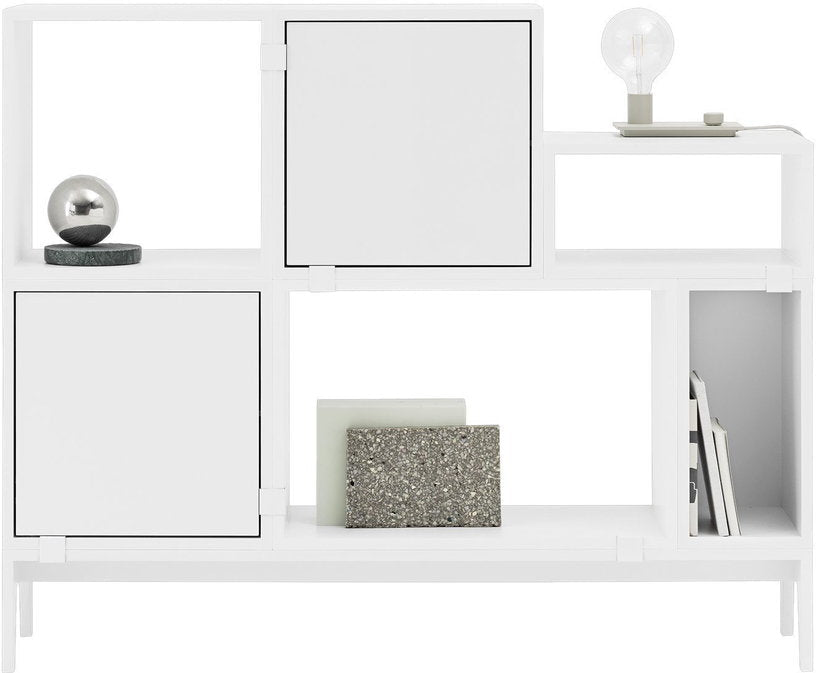 Bibliothèque blanche en chêne Stacked - Muuto - The Cool Republic