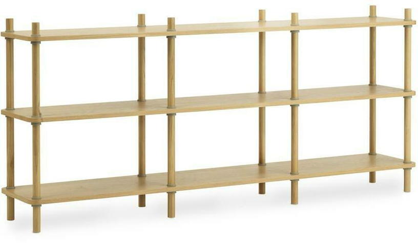 Bibliothèque en bois de chêne 3 étages Jam Oak/grey - Normann Copenhagen - The Cool Republic