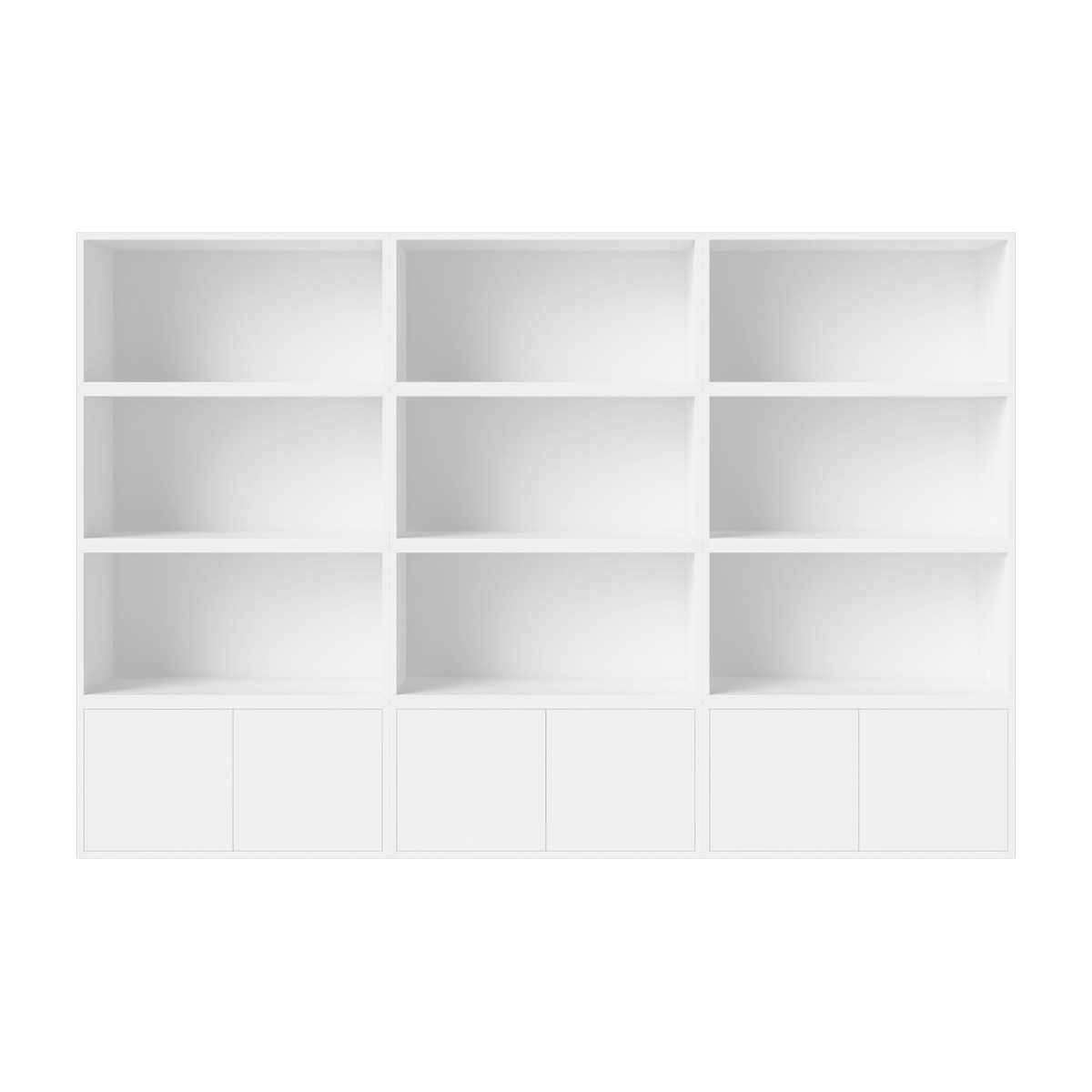 Bibliothèque en bois MDF laqué blanc 210 x 140 cm Combination 17 - Bolia - The Cool Republic