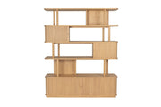 Bibliothèque en bois naturel 35x160x195cm Barbier - Zuiver - The Cool Republic