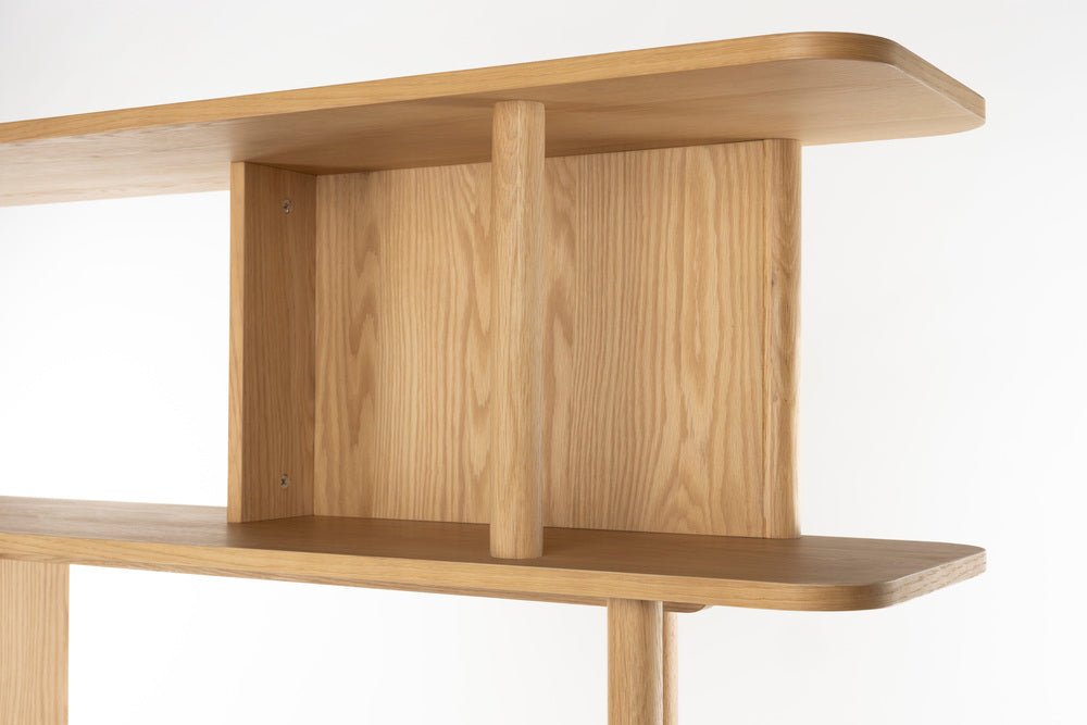 Bibliothèque en bois naturel 35x160x195cm Barbier - Zuiver - The Cool Republic