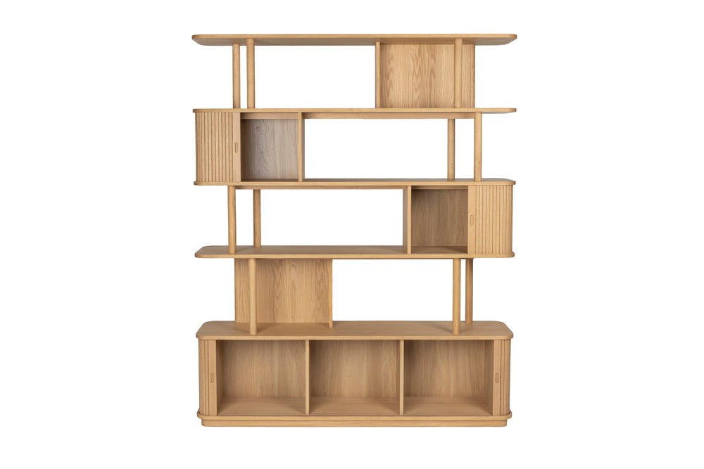 Bibliothèque en bois naturel 35x160x195cm Barbier - Zuiver - The Cool Republic