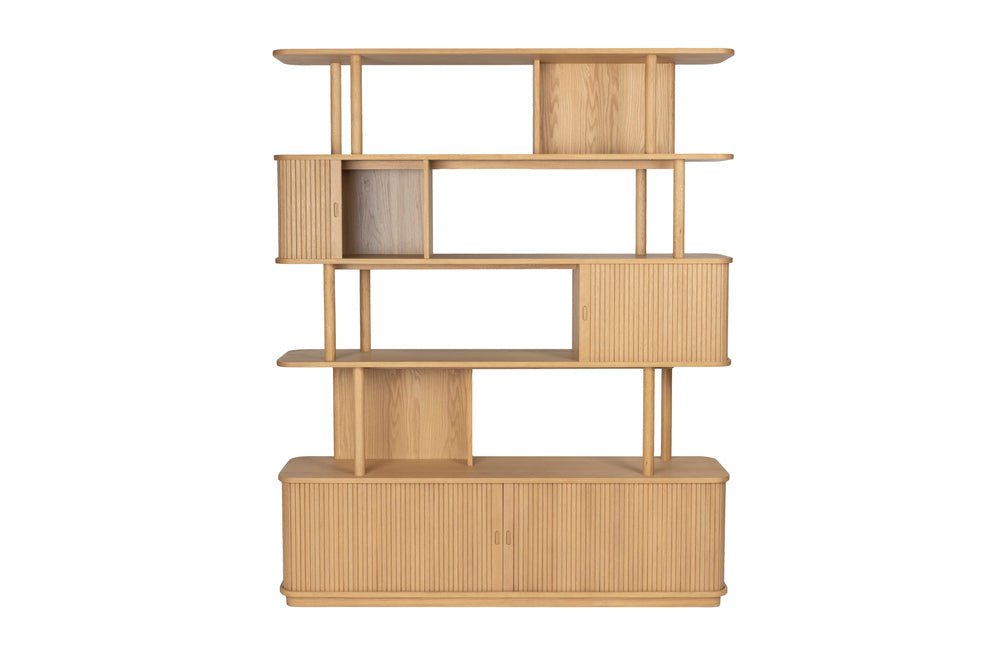 Bibliothèque en bois naturel 35x160x195cm Barbier - Zuiver - The Cool Republic