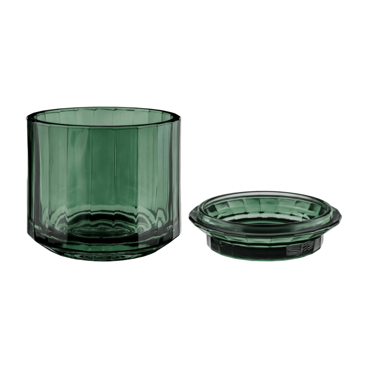 Bocal à coton en verre vert Vision - Mette Ditmer - The Cool Republic