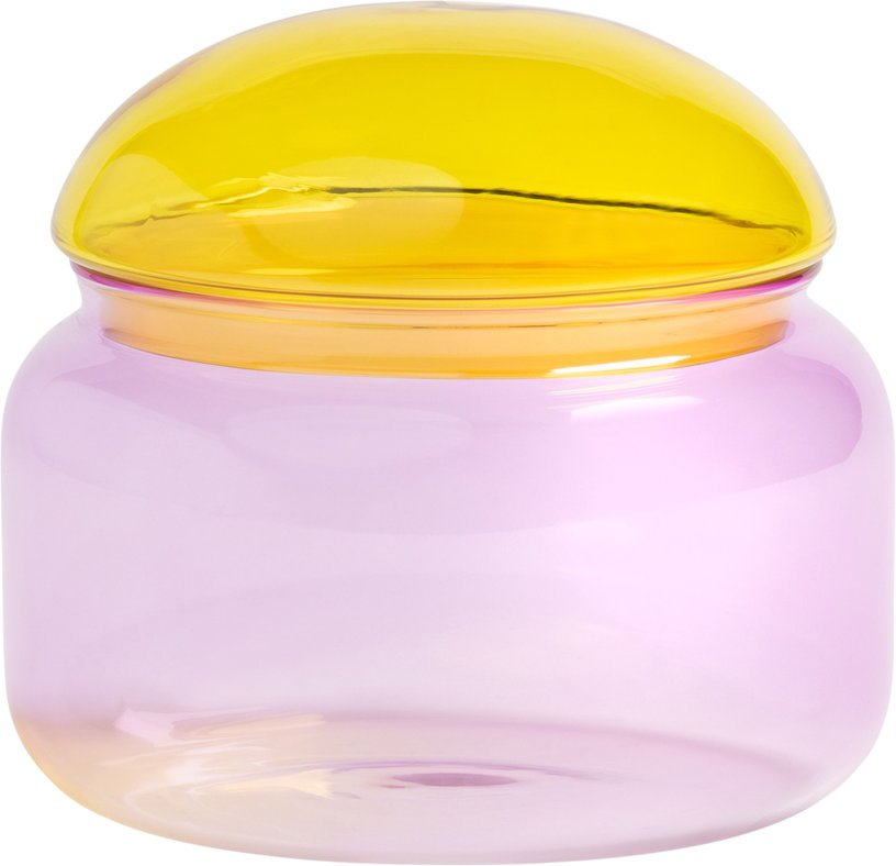 Bocal en verre rose 13,5 cm Puffy - &Klevering - The Cool Republic