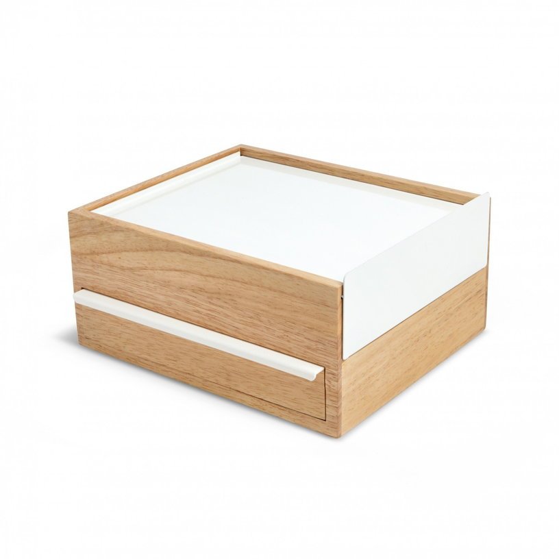 Boîte à bijoux en bois naturel et métal Stowit - Umbra - The Cool Republic
