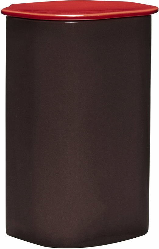Boîte avec couvercle en poudre de pierre rouge 26 cm Amare - Hübsch - The Cool Republic