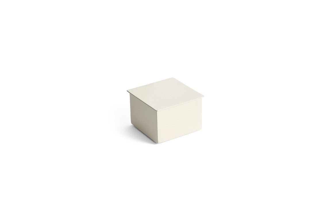 Boîte carrée en acier blanc cassé 9,5x6,3cm Conteneur - Hay - The Cool Republic