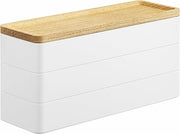 Boîte d'accessoires à 3 niveaux blanche Rin - Yamazaki - The Cool Republic