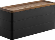 Boîte d'accessoires à 3 niveaux noire Rin - Yamazaki - The Cool Republic