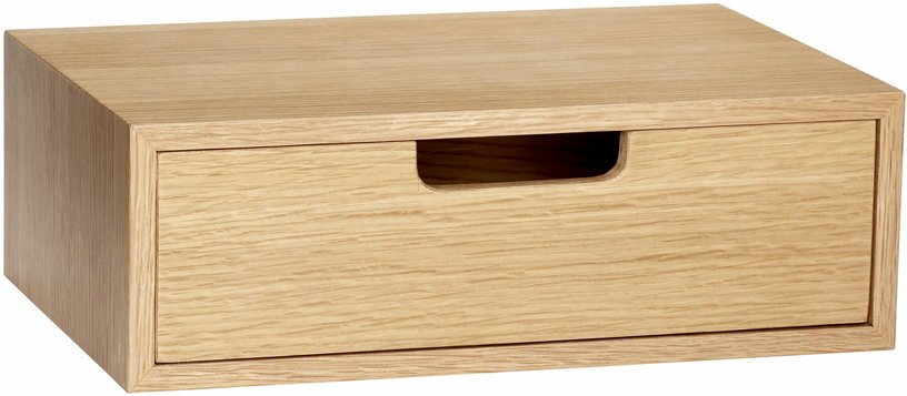 Boîte de rangement avec tiroir en chêne naturel - Hübsch - The Cool Republic