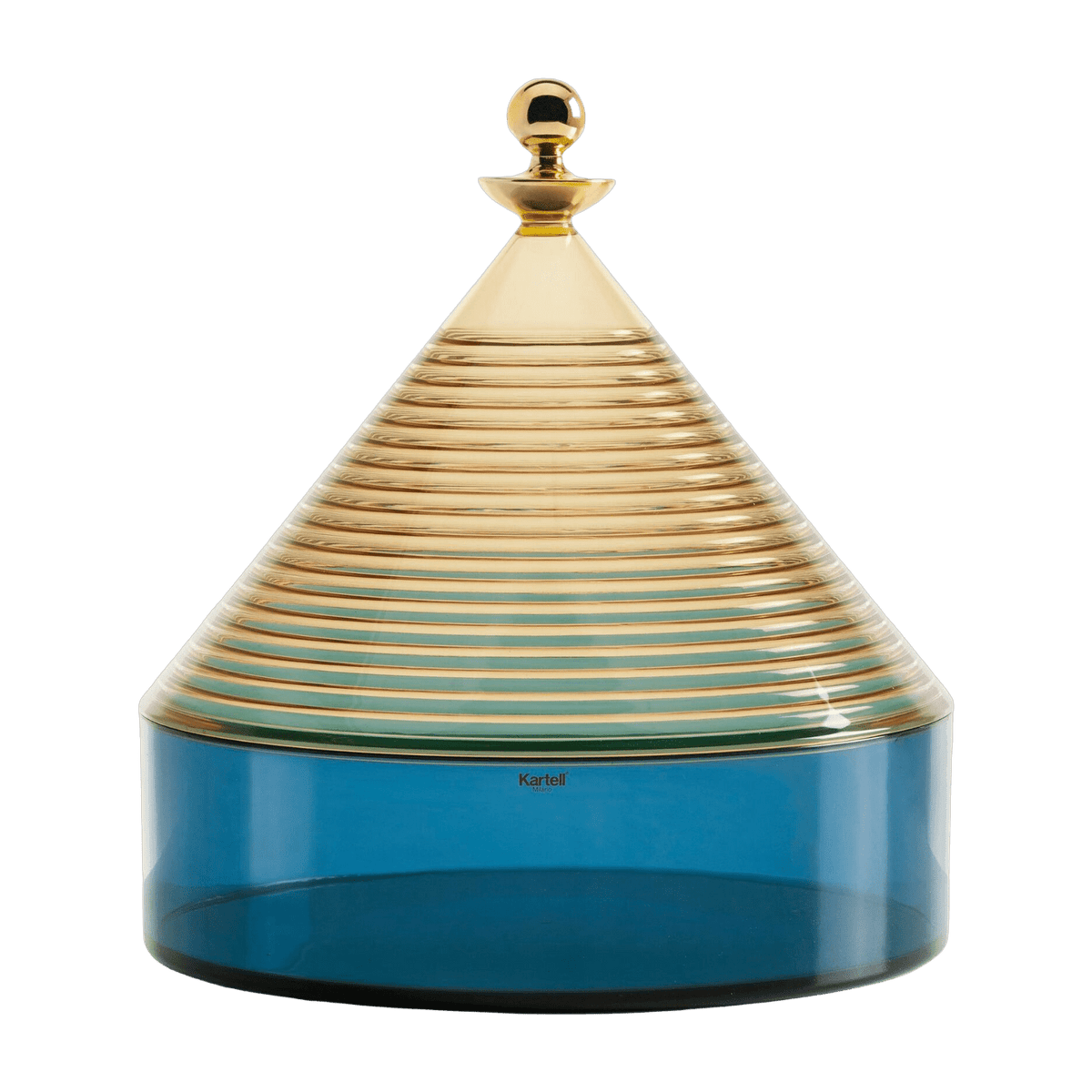 Boite de rangement bleu et jaune Trullo - Kartell - The Cool Republic