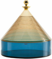 Boite de rangement bleu et jaune Trullo - Kartell - The Cool Republic