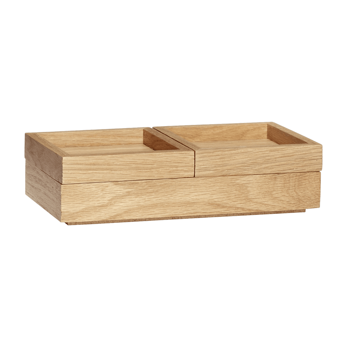 Boîte de rangement en bois de chêne Staple - Hübsch - The Cool Republic
