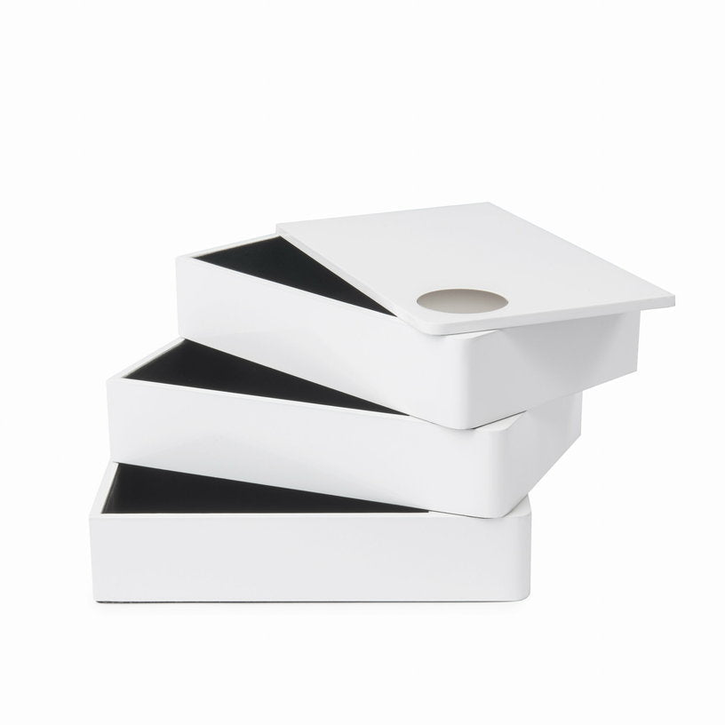 Boite de rangement en bois MDF blanche - Umbra - The Cool Republic