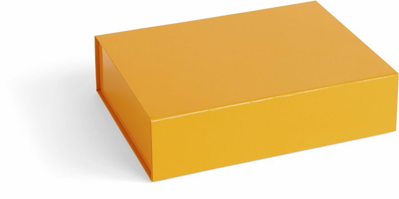 Boîte de rangement en carton jaune 33 x 25 cm Colour S egg yolk - HAY - The Cool Republic