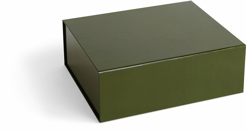 Boîte de rangement en carton olive 35 x 29 cm Colour M - HAY - The Cool Republic