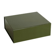 Boîte de rangement en carton olive 35 x 29 cm Colour M - HAY - The Cool Republic