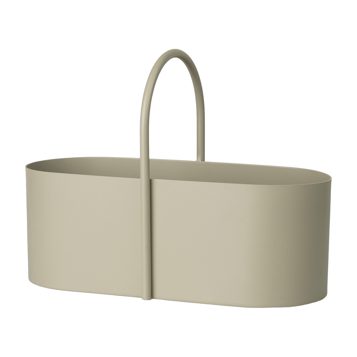 Boîte de rangement en fer galvanisé crème 35 x 26 x 17 cm Grib - Ferm living - The Cool Republic