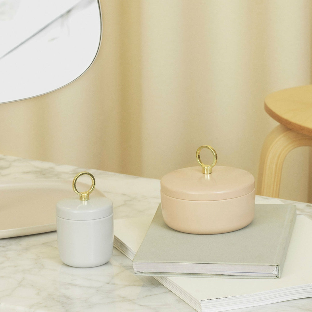Boite en acier sable M Ring Sand - Normann Copenhagen - The Cool Republic