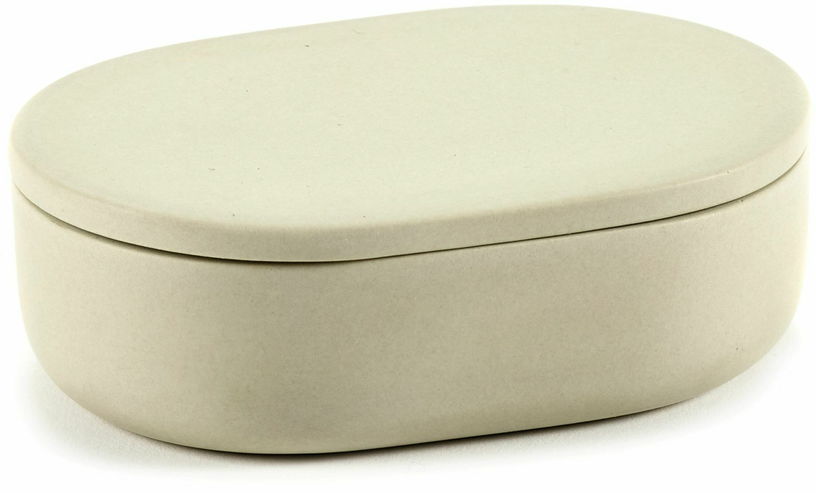 Boite ovale avec couvercle en porcelaine beige Cose - Serax - The Cool Republic