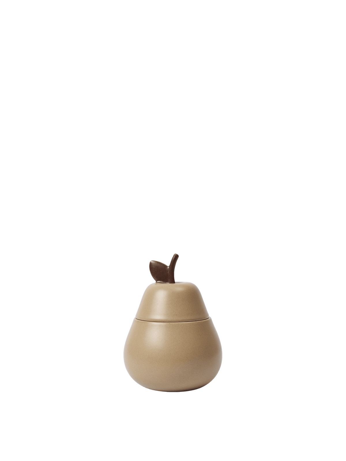 Boîte poire en céramique beige 9,5cm Pear - Ferm Living - The Cool Republic