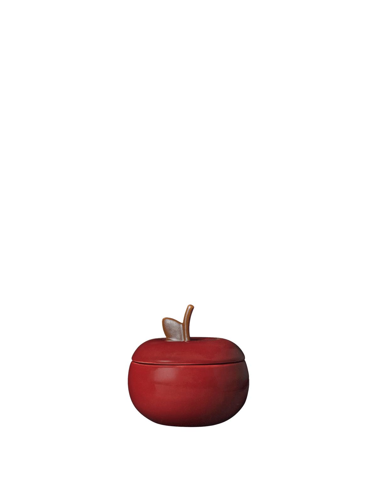 Boîte pomme en céramique rouge 9,5cm Apple - Ferm Living - The Cool Republic
