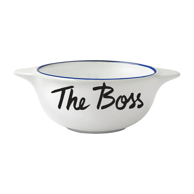 The Boss white earthenware Breton bowl - Pied de poule - The Cool Republic
