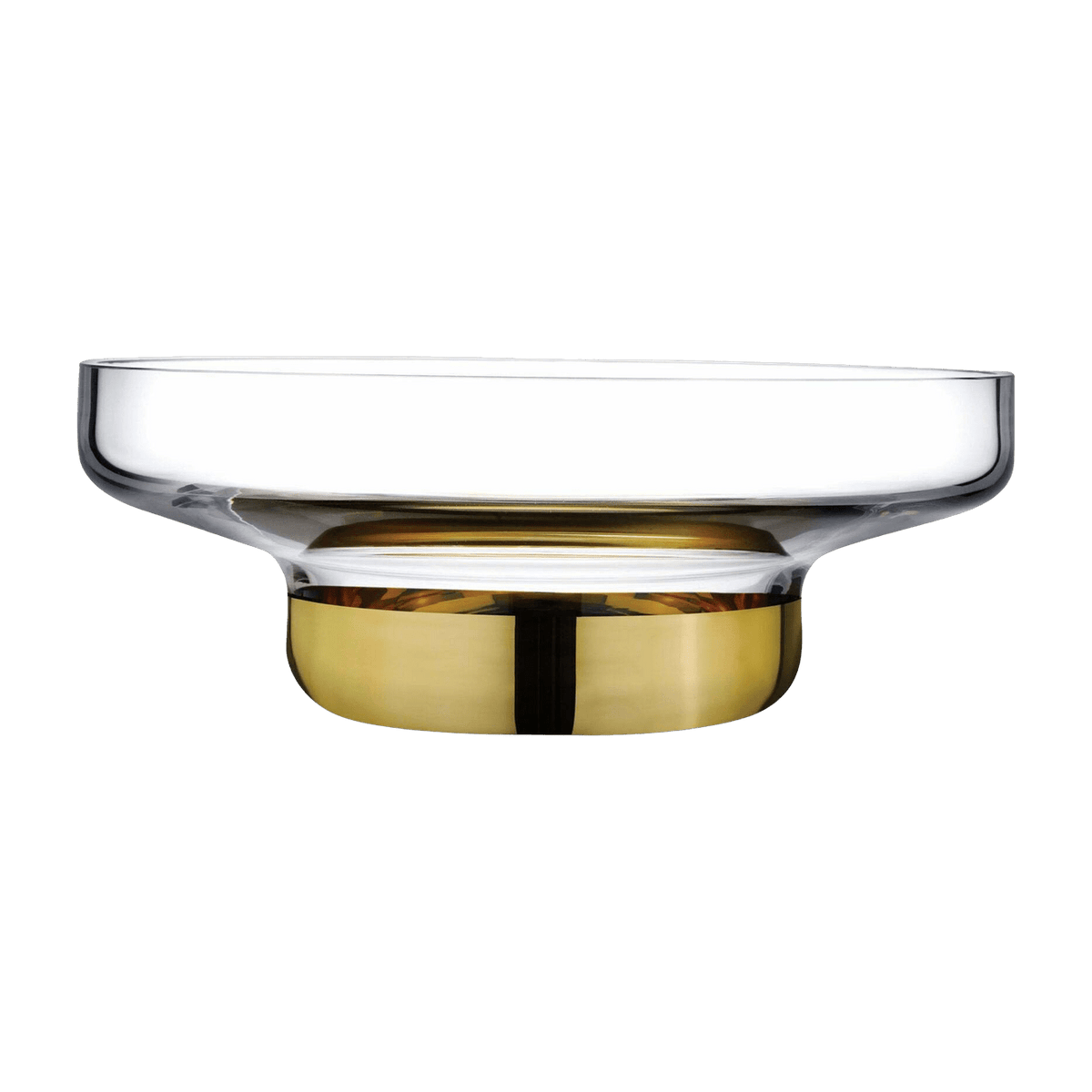 Bol contour large transparent et base en cuivre 36 x 13,5 cm Contour - Nude Glass - The Cool Republic