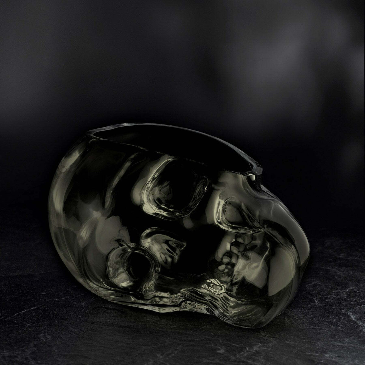 Memento Mori Skull Bowl Smoke Large - Nude Glass - The Cool Republic