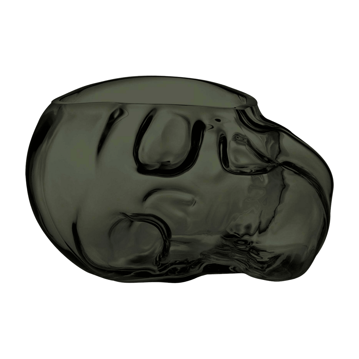 Memento Mori Skull Bowl Smoke Large - Nude Glass - The Cool Republic