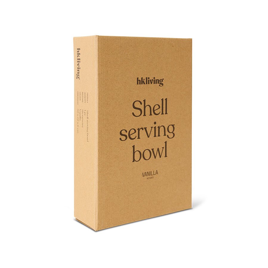Bol de service en grès jaune vanille Shell - HKLIVING - The Cool Republic