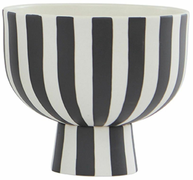Bol en céramique à rayures noires et blanches Toppu - OYOY - The Cool Republic