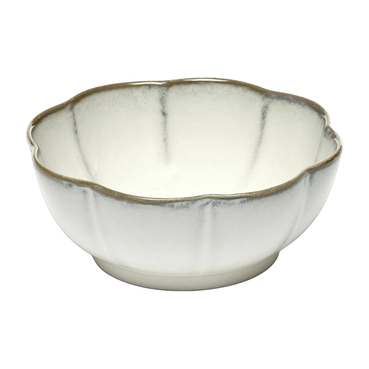 Inku 9L White Ribbed Stoneware Bowl - Serax - The Cool Republic