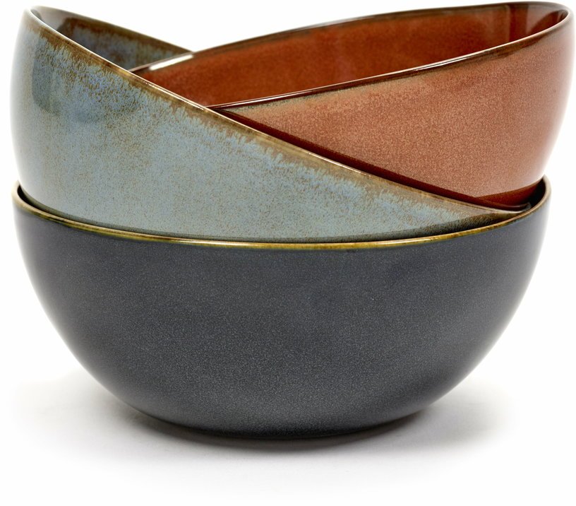 Bol en grès noir et beige 15 cm - Serax - The Cool Republic