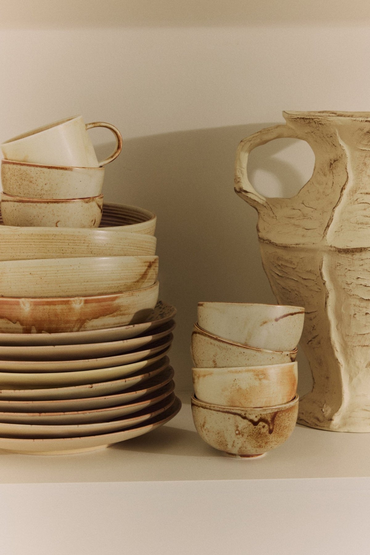 Cream and brown porcelain bowl 250ml Rustique - HKLIVING - The Cool Republic