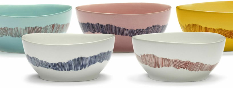 Bol jaune 15 cm Stripes Feast - Serax - The Cool Republic