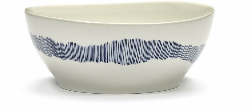 Bol L blanc avec motif bleu Feast - Serax - The Cool Republic