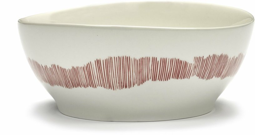 Bol L blanc avec motif rouge Feast - Serax - The Cool Republic