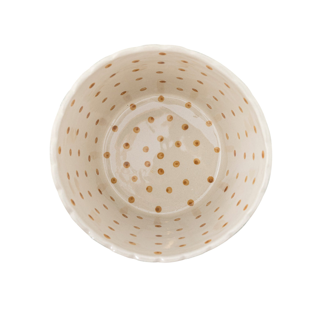 Bol rond à popcorn en grès à rayures et pois 17,5x13,5 cm 1900 ml Chip - Bloomingville - The Cool Republic