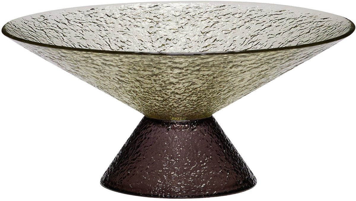 Bol rond en verre vert 25x12 cm Bonbon - Hübsch - The Cool Republic