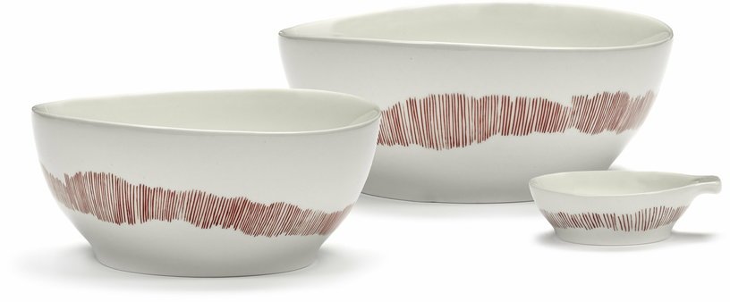 Bol S blanc avec motif rouge Feast - Serax - The Cool Republic