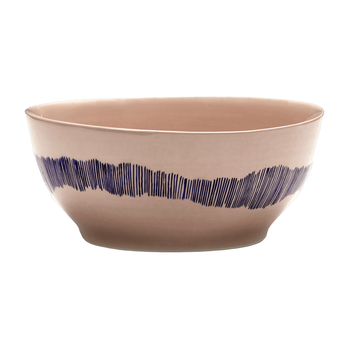 Bol S rose avec motif bleu Feast - Serax - The Cool Republic