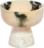 Bol sur pied enrésine noir et crème 20x18cm Rih - Versmissen - The Cool Republic