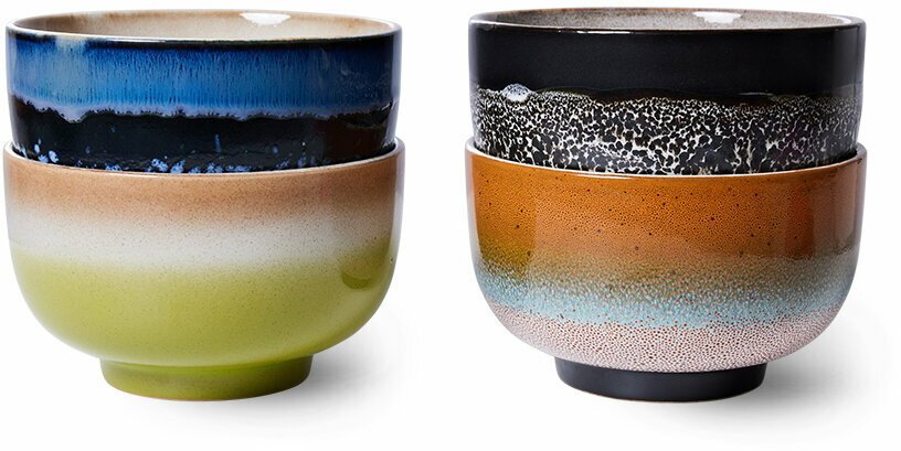 Bols à nouilles Groovy (lot de 4) - HKliving - The Cool Republic
