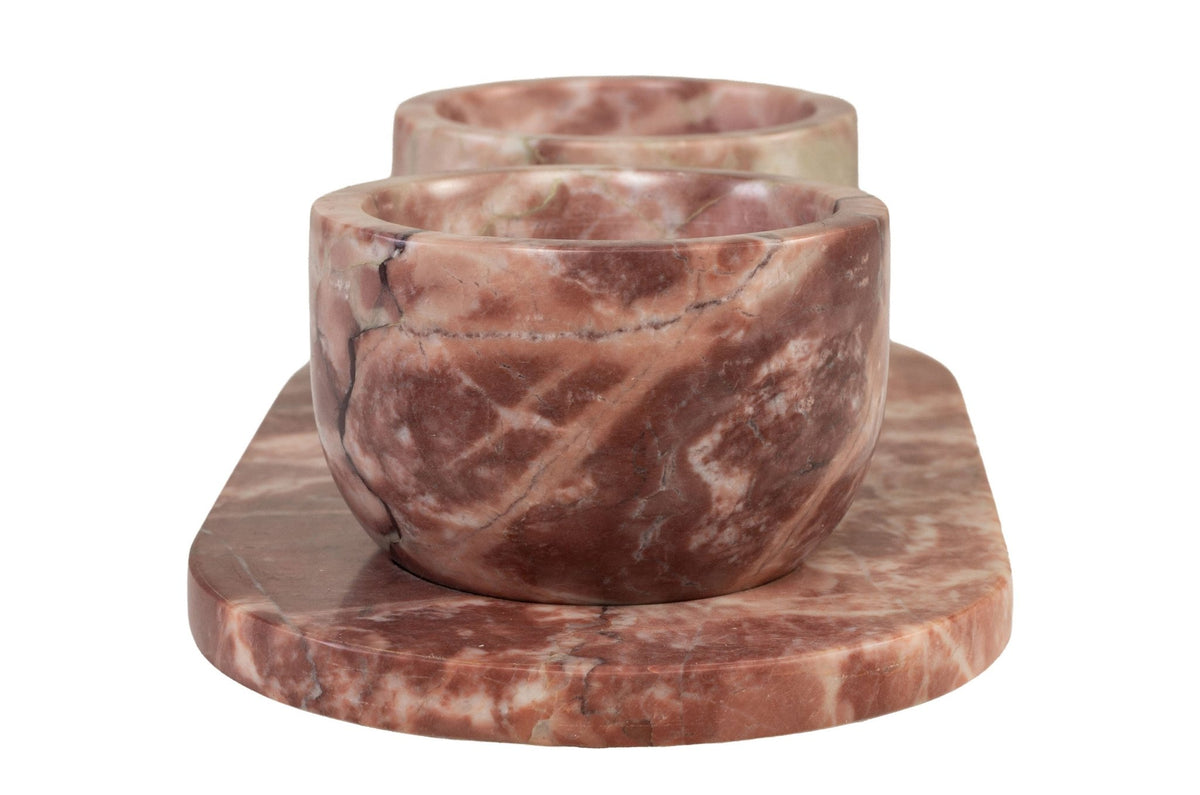 Bols et plateau en marbre rose 23x12x6,5cm Coletta - Versmissen - The Cool Republic