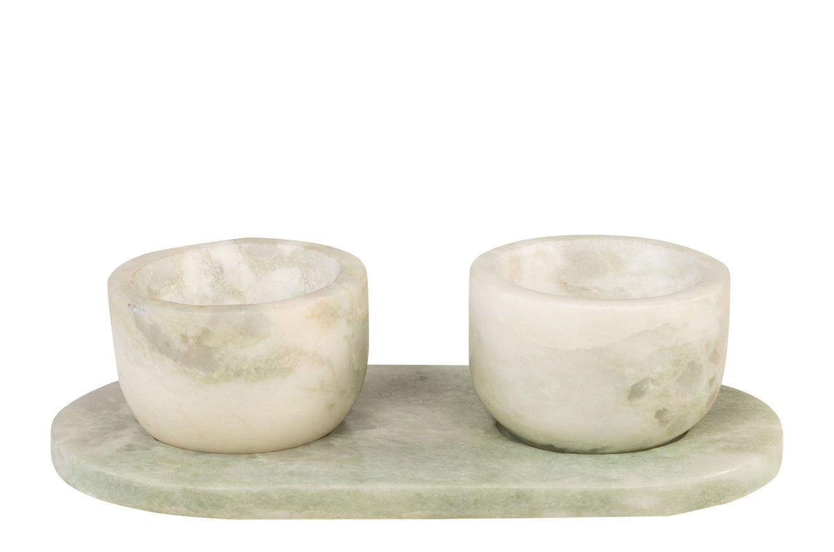 Bols et plateau en marbre vert 23x12x6,5cm Coletta - Versmissen - The Cool Republic