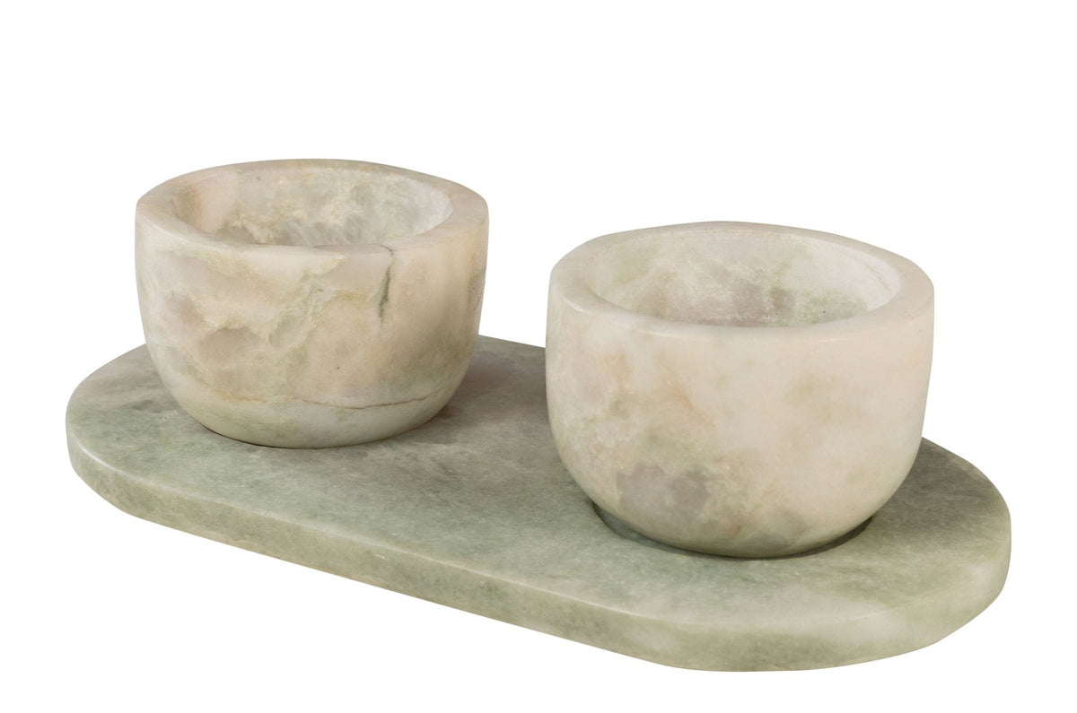 Bols et plateau en marbre vert 23x12x6,5cm Coletta - Versmissen - The Cool Republic