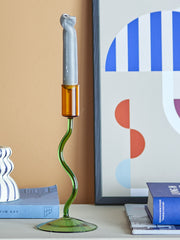 Bougeoir Ada Verre Vert - Bloomingville